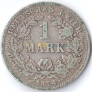 Германия 1874 1 марка F (F-VF)