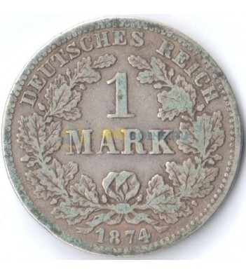 Германия 1874 1 марка F (F-VF)