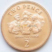 Гибралтар 2011 2 пенса Операция Торч 1942 года