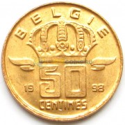 Бельгия 1977 50 сантимов BELGIE