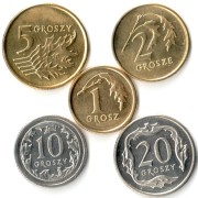 Польша набор 5 монет 1990-2014 Гроши