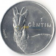 Андорра 2002 1 сентим Пиренейская серна