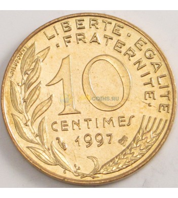 Франция 1997 10 сантимов