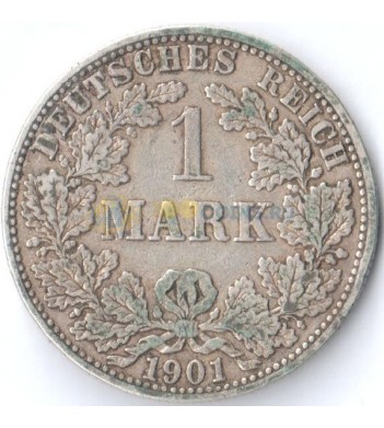 Германия 1901 1 марка A (F-VF)