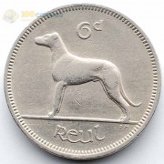 Ирландия 1942-1969 6 пенсов Ирландский волкодав Ирландия 1942-1969 6 пенсов Ирландский волкодав