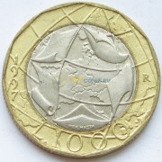 Италия 1997 1000 лир карта (вариант 1)