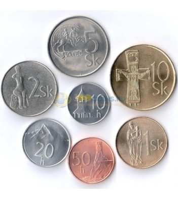 Словакия 1996-2007 набор 7 монет