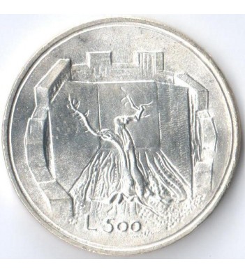 Сан-Марино 1976 500 лир Дерево (серебро)