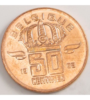Бельгия 1998 50 сантимов BELGIQUE