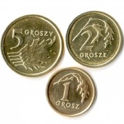 Польша набор 3 монеты 2014 Гроши новые