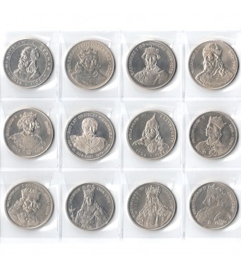 Польша набор 12 монет 1979-1989 Короли