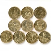 Польша набор 10 монет 1997-2011 Путешественники