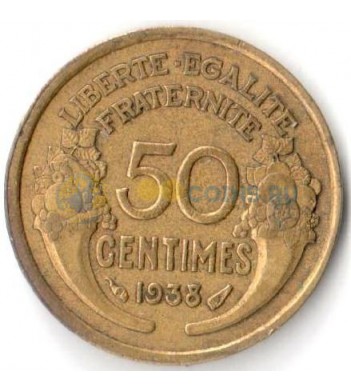 Франция 1938 50 сантимов