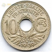Франция 1939 10 сантимов