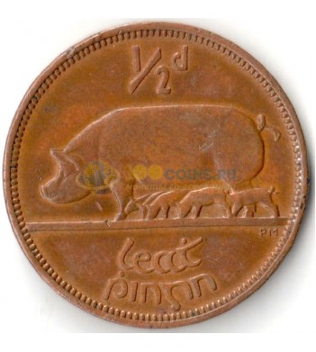 Ирландия 1964 1/2 пенни Свинья и поросята
