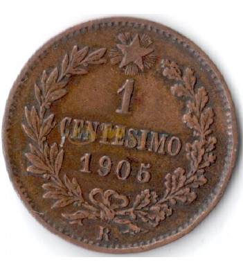Италия 1905 1 чентизимо (km 35)