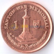 Мэн 2007 1 пенни Военный мемориал в Сантоне