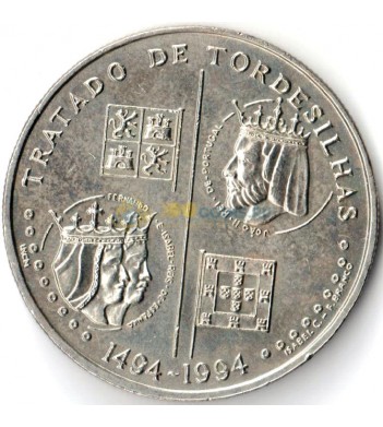 Португалия 1994 200 эскудо Тордесильясский договор
