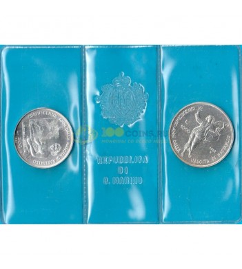 Сан-Марино 1983 500 и 1000 лир Рафаэль (серебро)