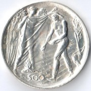 Сан-Марино 1976 500 лир Сеятель (серебро)
