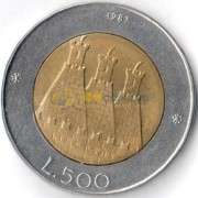 Сан-Марино 1987 500 лир Чеканка монет Сан-Марино 1987 500 лир Чеканка монет