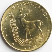 Ватикан 1970-1977 20 лир Олень