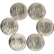 Сербия 2006-2012 Набор 6 монет 20 динар