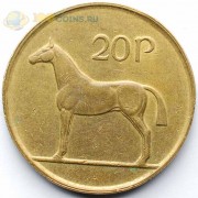 Ирландия 1986-2000 20 пенсов Лошадь Ирландия 1986-2000 20 пенсов Лошадь