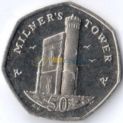 Мэн 2007 50 пенсов Башня Милнерса