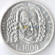 Сан-Марино 1985 1000 лир Иоганн Себастьян Бах Сан-Марино 1985 1000 лир Иоганн Себастьян Бах