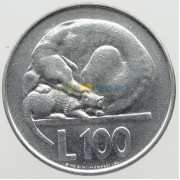 Сан-Марино 1975 100 лир Собака и кошка