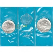 Сан-Марино 1982 500 и 1000 лир Гарибальди (серебро)