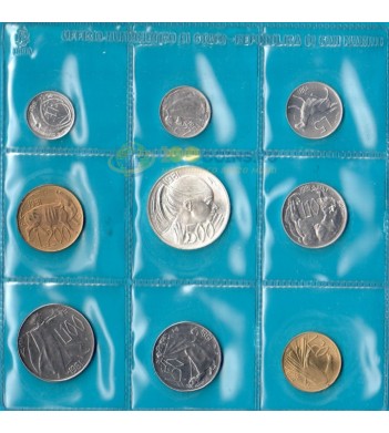 Сан-Марино 1981 набор 9 монет (запайка)