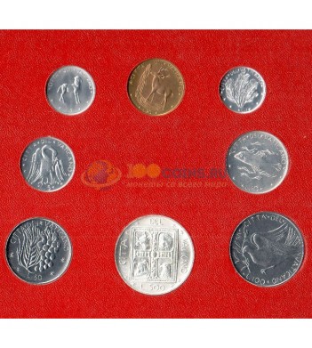 Ватикан 1977 набор 8 монет в буклете