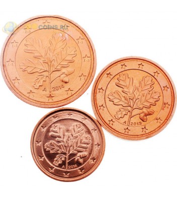 Германия Набор 3 монеты евро 2013-2014 (1-5 центов)