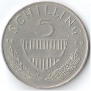 Австрия 1969 5 шиллингов