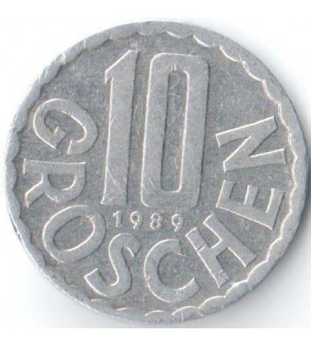Австрия 1989 10 грошей