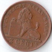 Бельгия 1905 2 сантима BELGEN