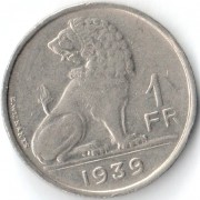 Бельгия 1939-1940 1 франк BELGIE - BELGIQUE