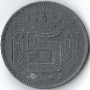 Бельгия 1943 5 франков