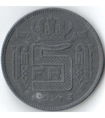 Бельгия 1943 5 франков