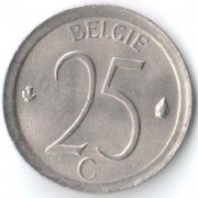 Бельгия 1974 25 сантимов BELGIE