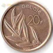 Бельгия 1982 20 франков BELGIE