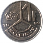 Бельгия 1989-1993 1 франк (Belgique)