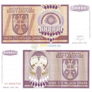 Сербская Республика бона (141) 100000 динаров 1993