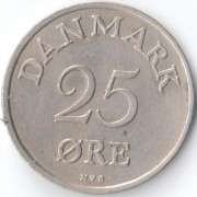 Дания 1954 25 эре