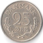Дания 1960 25 эре
