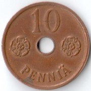 Финляндия 1942 10 пенни