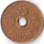 Финляндия 1941 5 пенни