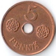 Финляндия 1943 5 пенни